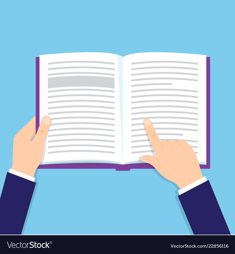 Hands Reading Open Book