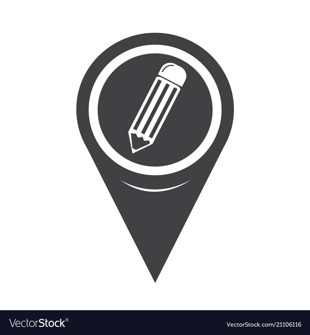 Map pointer pencil icon