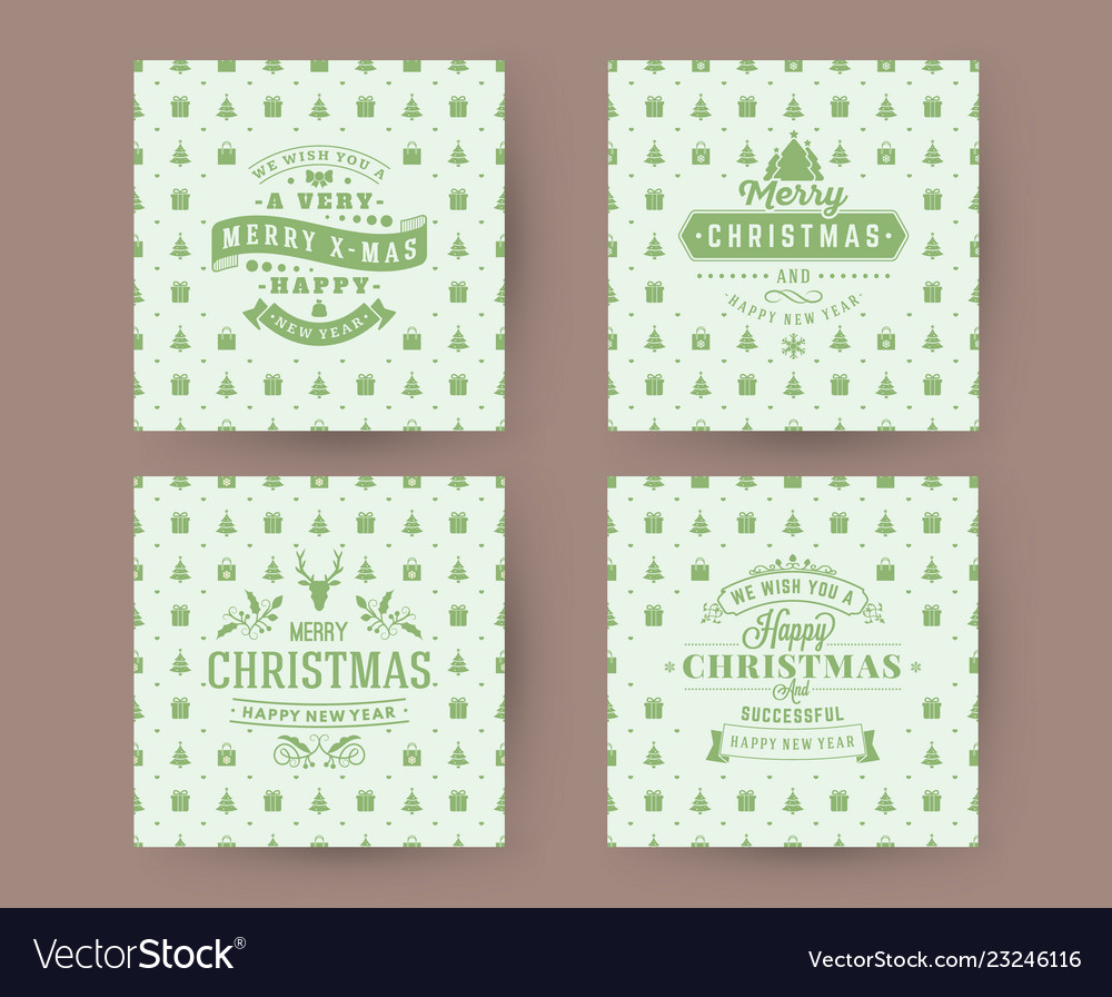 Merry christmas and happy new year retro design