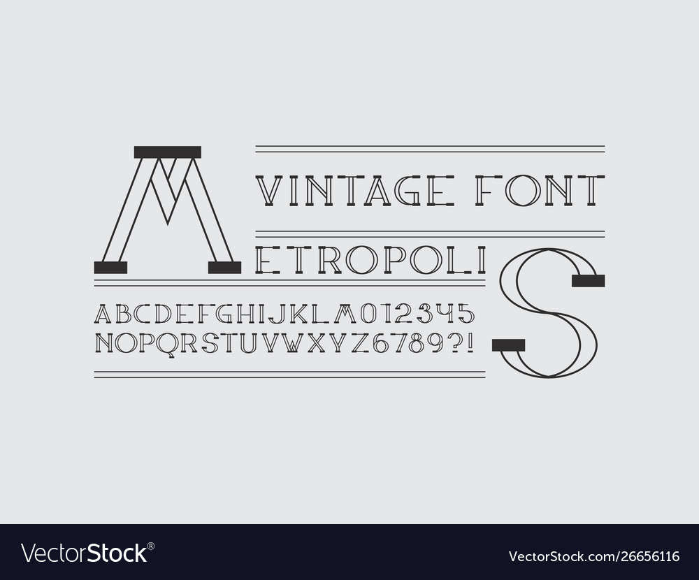 Metropolis Font - Retro Typeface