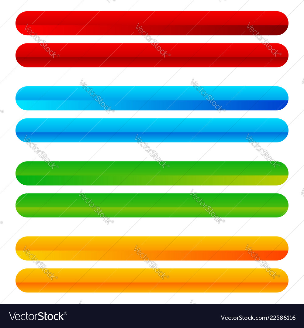 Rectangle horizontal bright colorful button vector image Rectangle horizontal bright colorful button