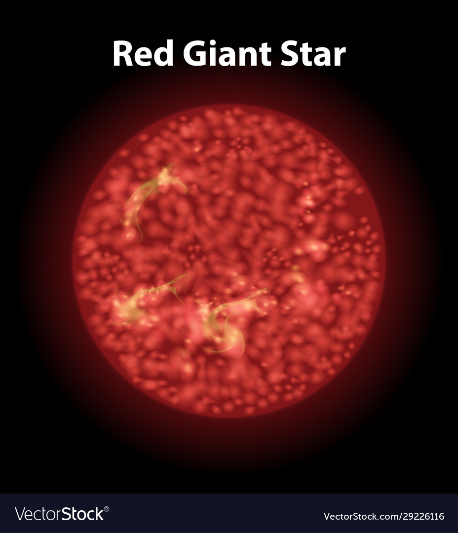 red-giant-star-on-dark-space-royalty-free-vector-image