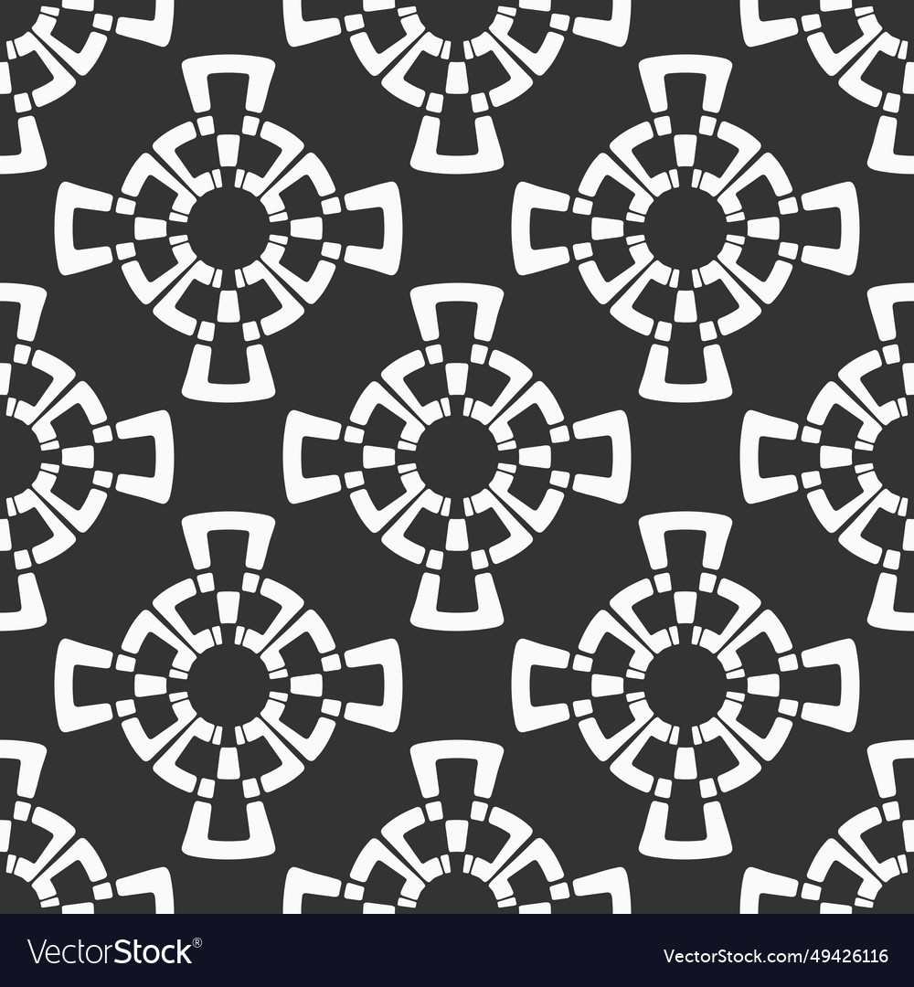Seamless pattern with symmetrical geometric vector image Seamless pattern with symmetrical geometric