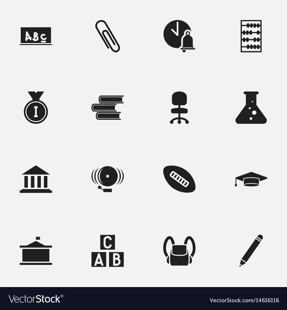 Set of 16 editable science icons includes symbols
