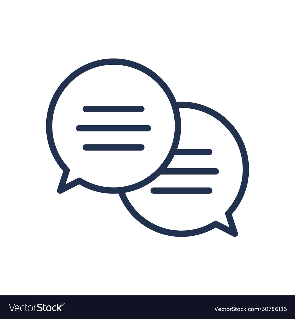 Speech bubble line style icon