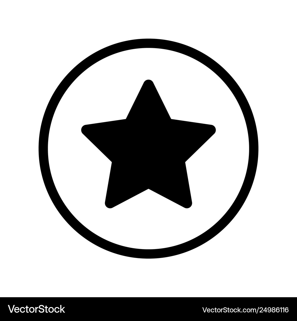 Star simple icon black and white Royalty Free Vector Image