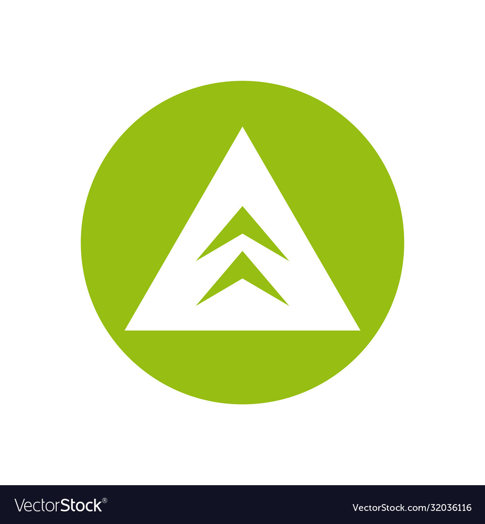 Up triangle arrow or above direction block style