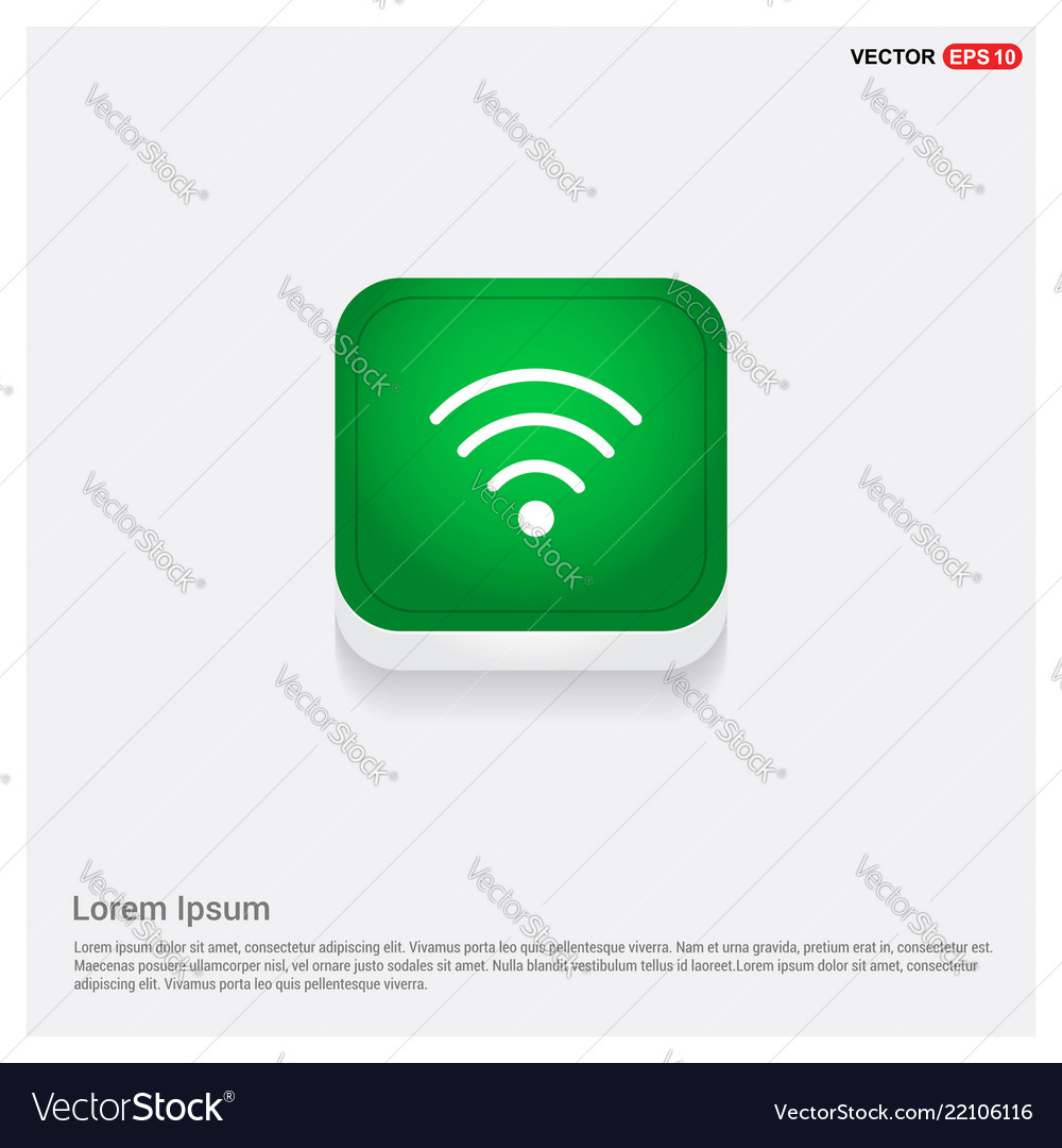 Wifi icon green web button