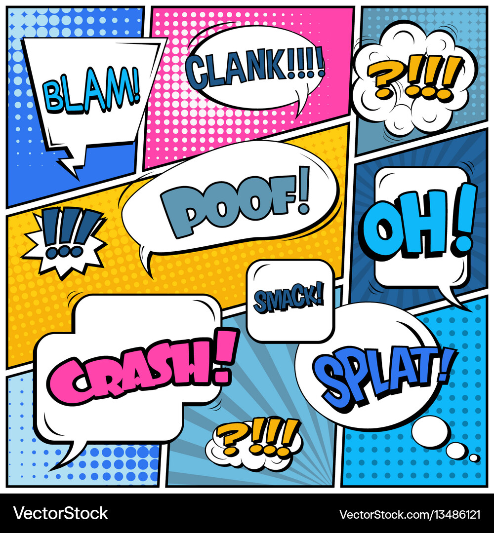 Abstract creative concept comic pop art Royalty Free Vector