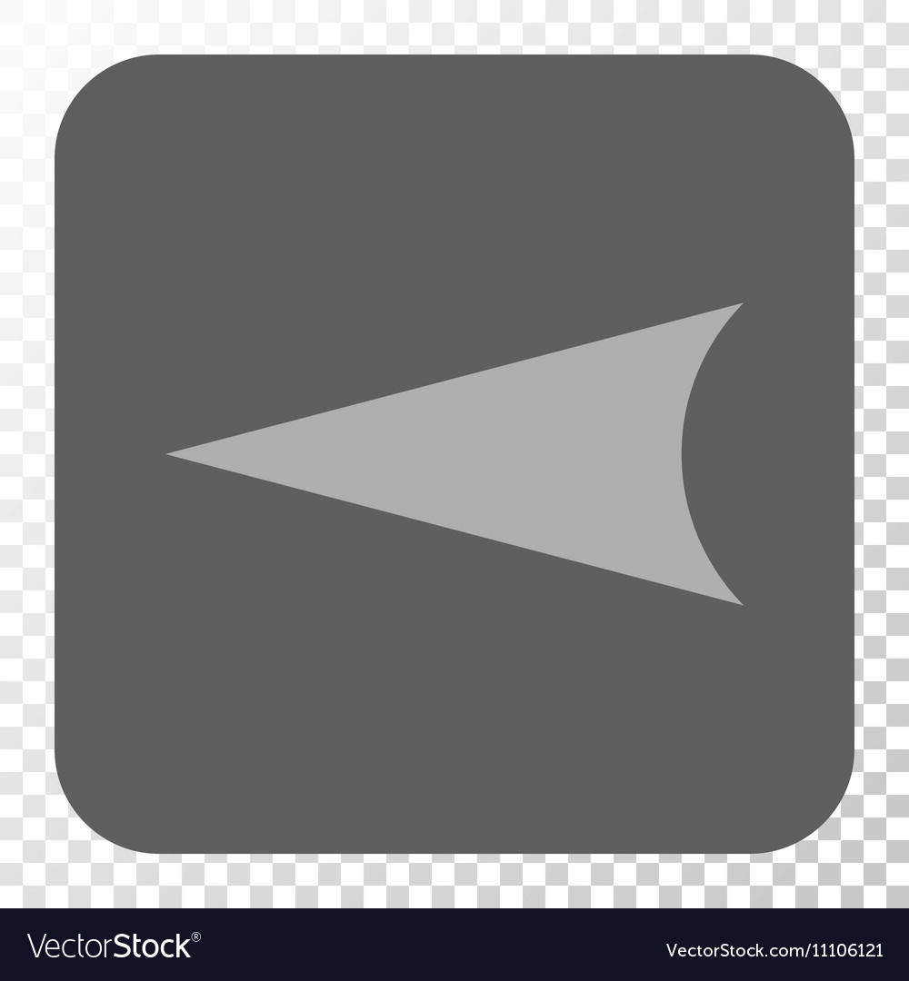 Arrowhead left rounded square button