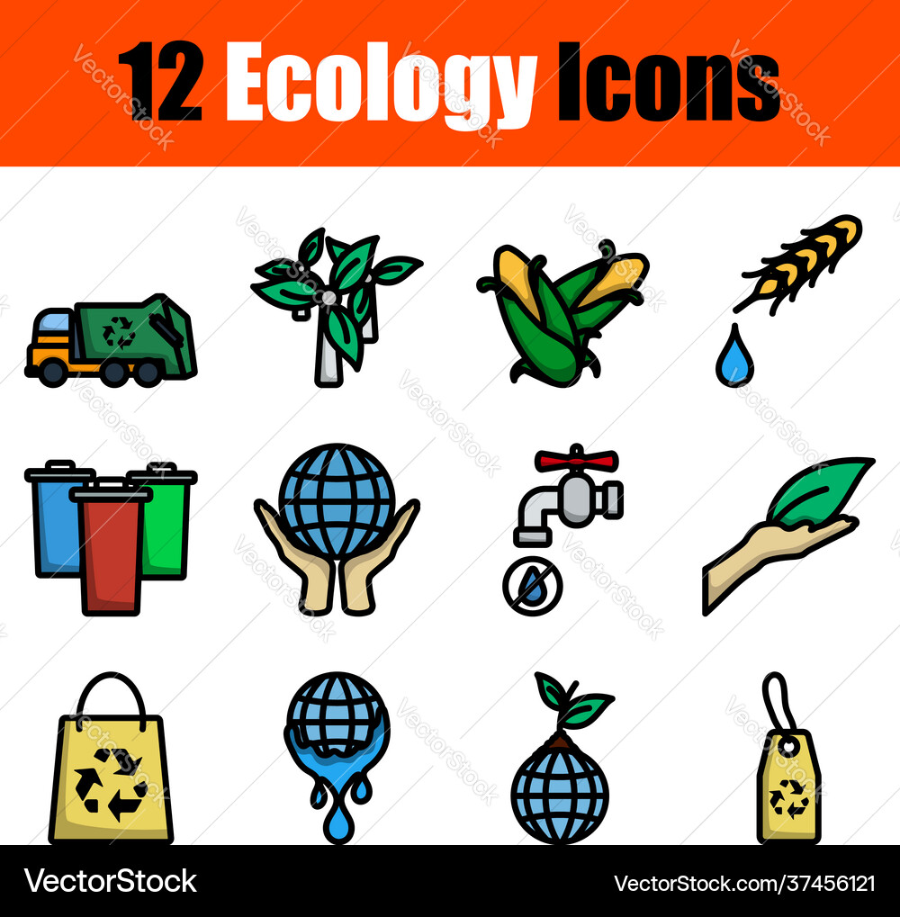 Ecology icon set Royalty Free Vector Image - VectorStock