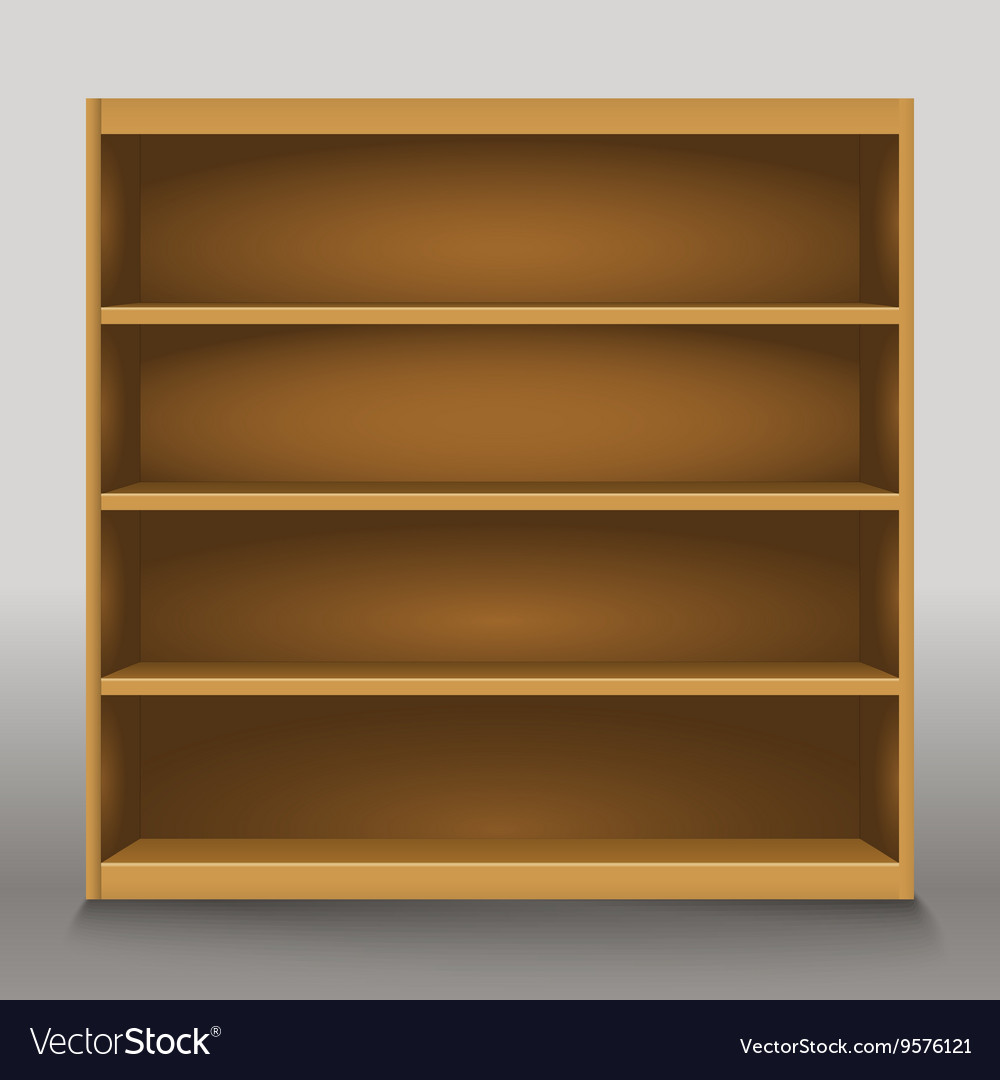 Empty Shelves Template For A Content Royalty Free Vector