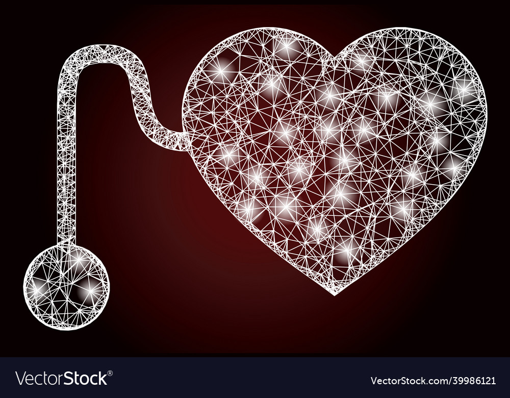 Glowing net mesh pacemaker with light spots