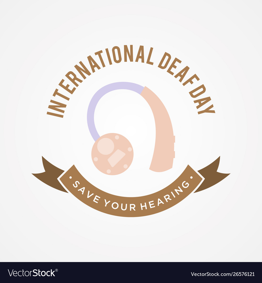 International deaf day emblem concept background