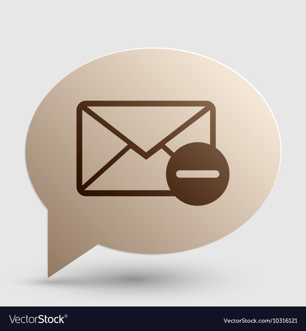Mail sign brown gradient icon