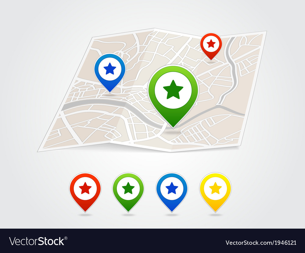 Map pointer with heart icon