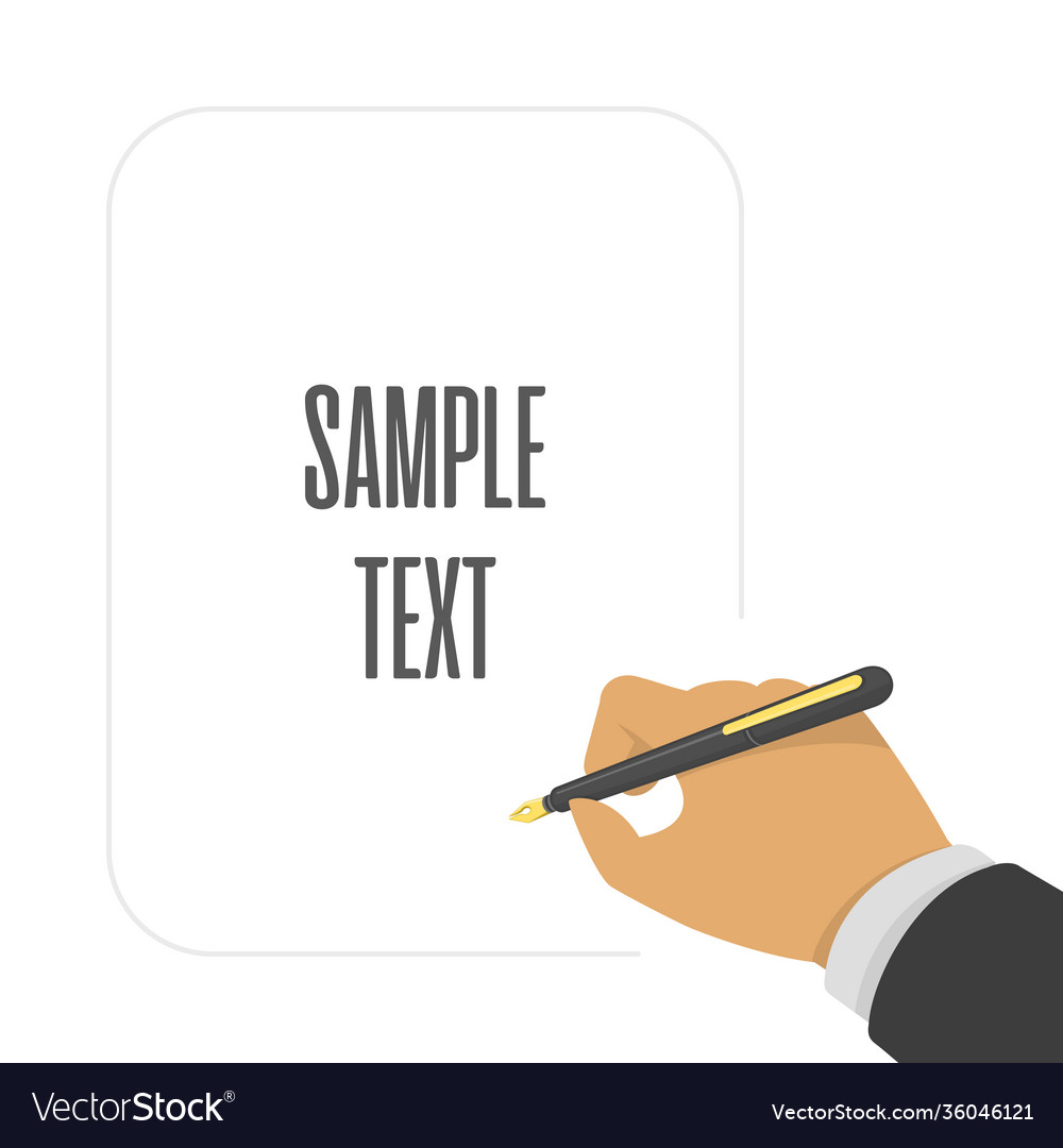 Pen with space for text vector image Pen with space for text