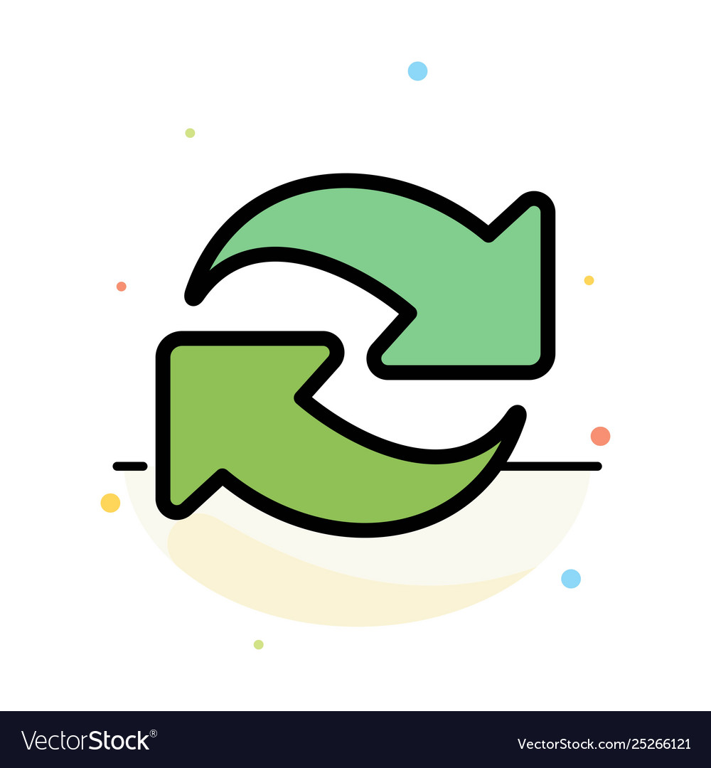 Refresh reload rotieren Wiederholung abstrakte flache Farbe vector image Refresh reload rotieren Wiederholung abstrakte flache Farbe