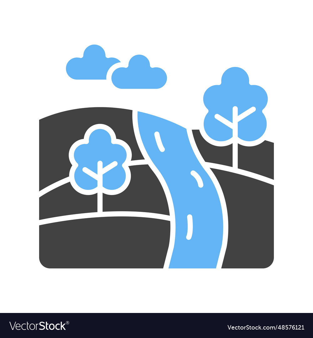 River icon image Royalty Free Vector Image - VectorStock