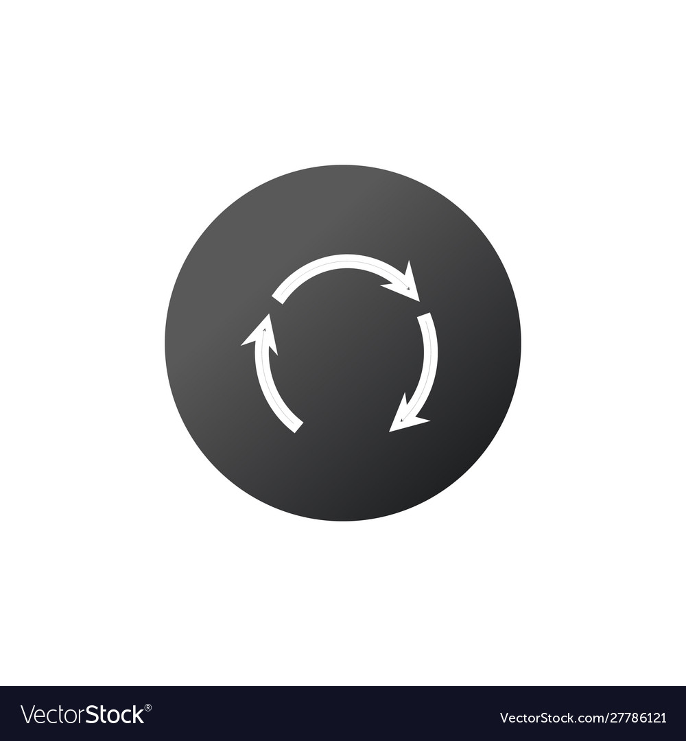 Rotating arrows button refresh reload recycle vector image Rotating arrows button refresh reload recycle