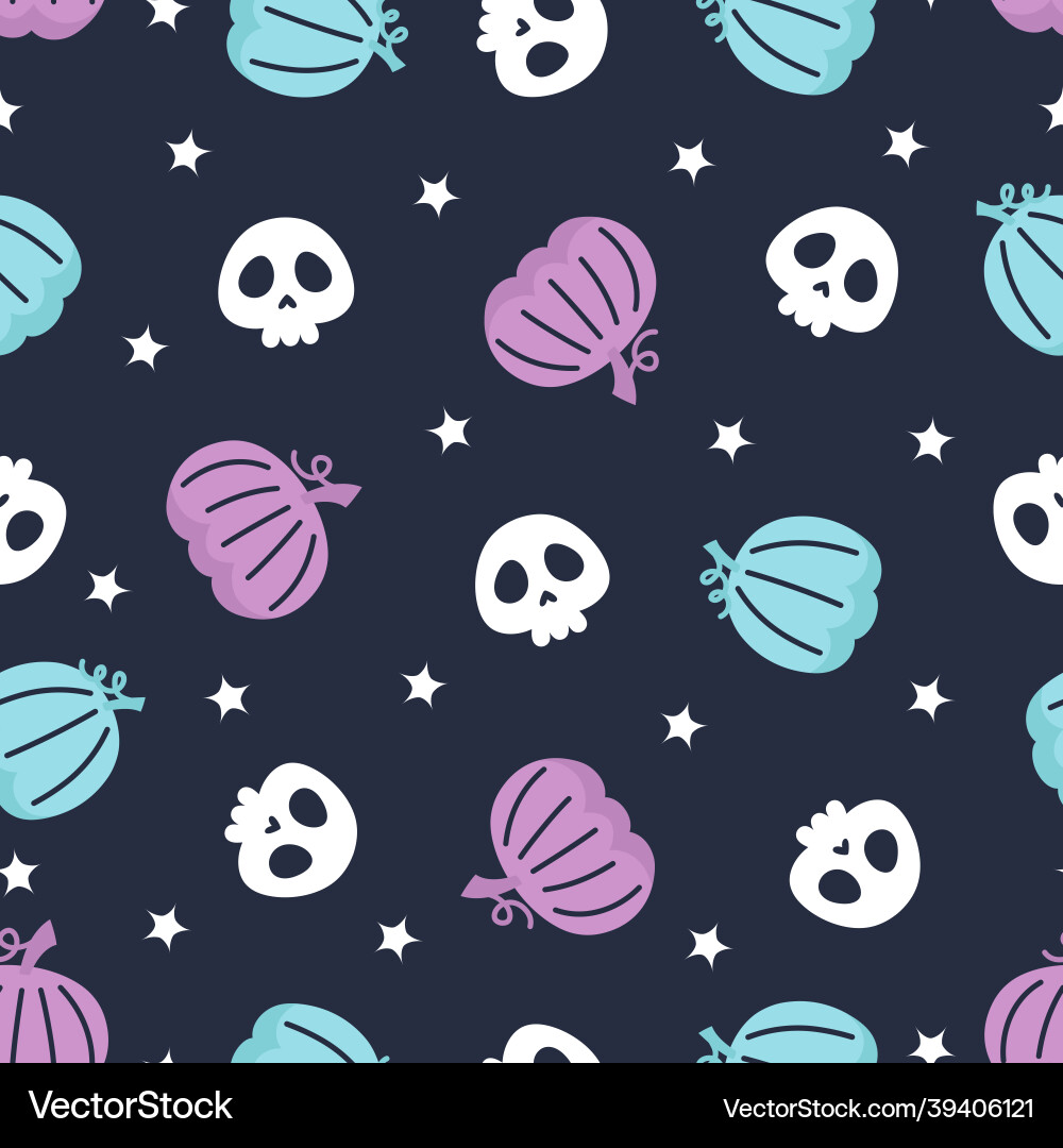 Seamless pattern for halloween with pumpkins Vector Image