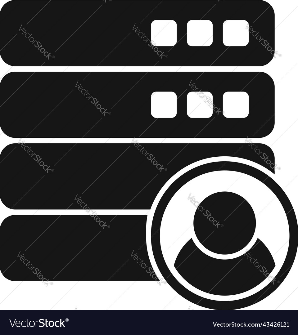 Server data icon simple software platform Vector Image
