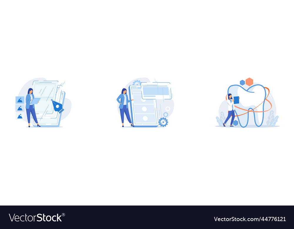 Ui and ux design abstract concept microsite Vector Image Ui and ux design abstract concept microsite