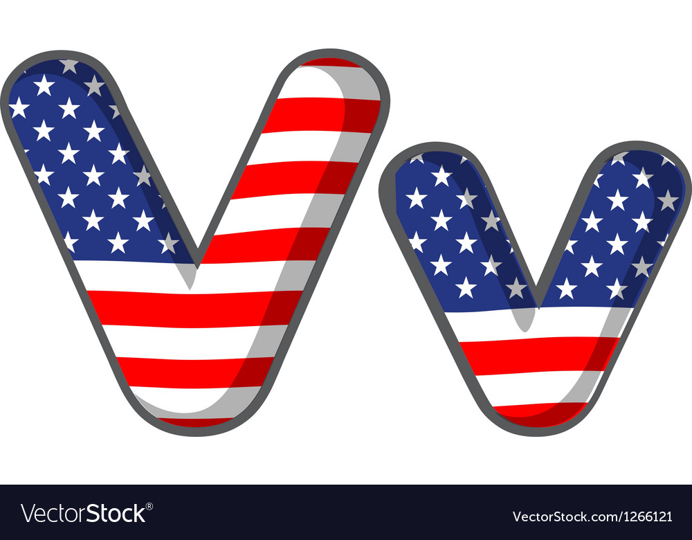 United States Letter Of The Alphabet Vector Image United States Letter Of The Alphabet Vector Image