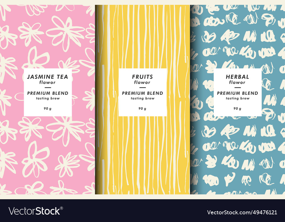 Wrapping paper template set of design elements vector image Wrapping paper template set of design elements
