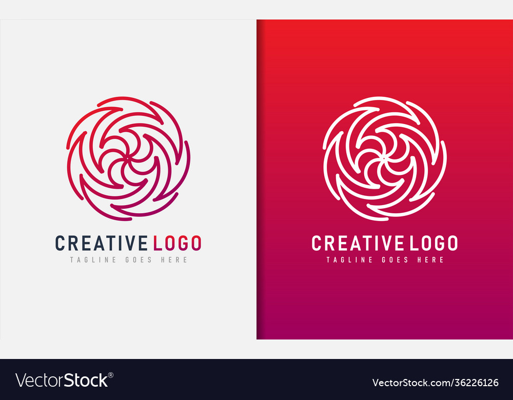 Abstract creative logo design based from circular Vector Image Abstract creative logo design based from circular