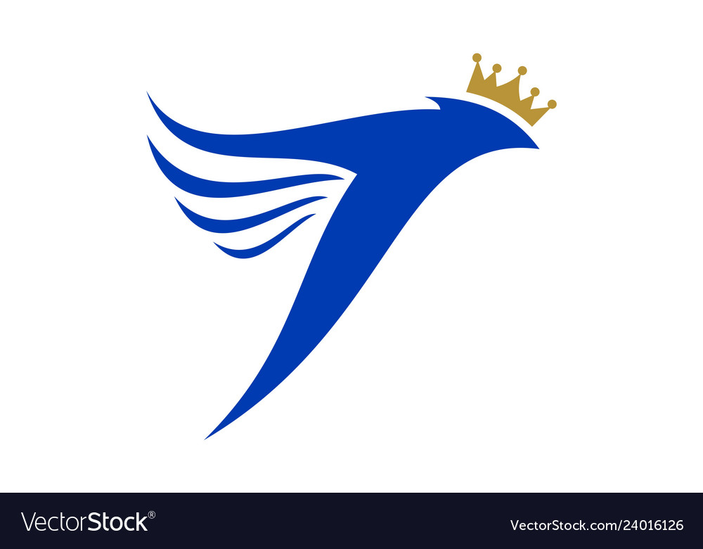 Abstract king bird logo icon concept