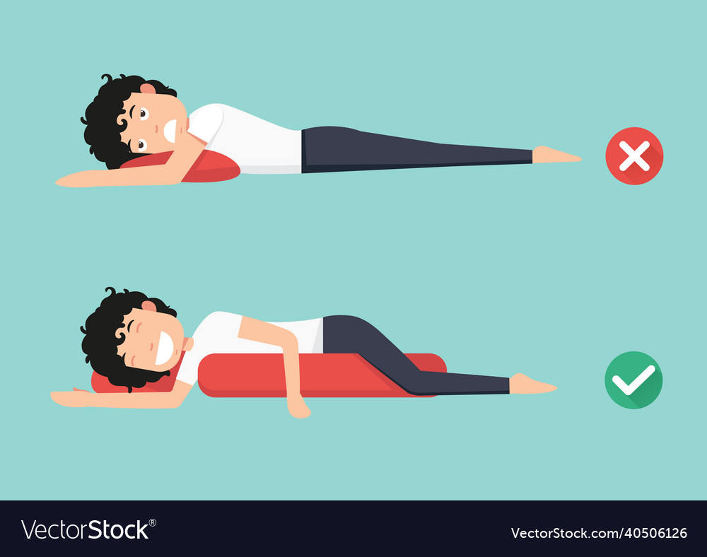 Best and worst positions for sleeping Royalty Free Vector