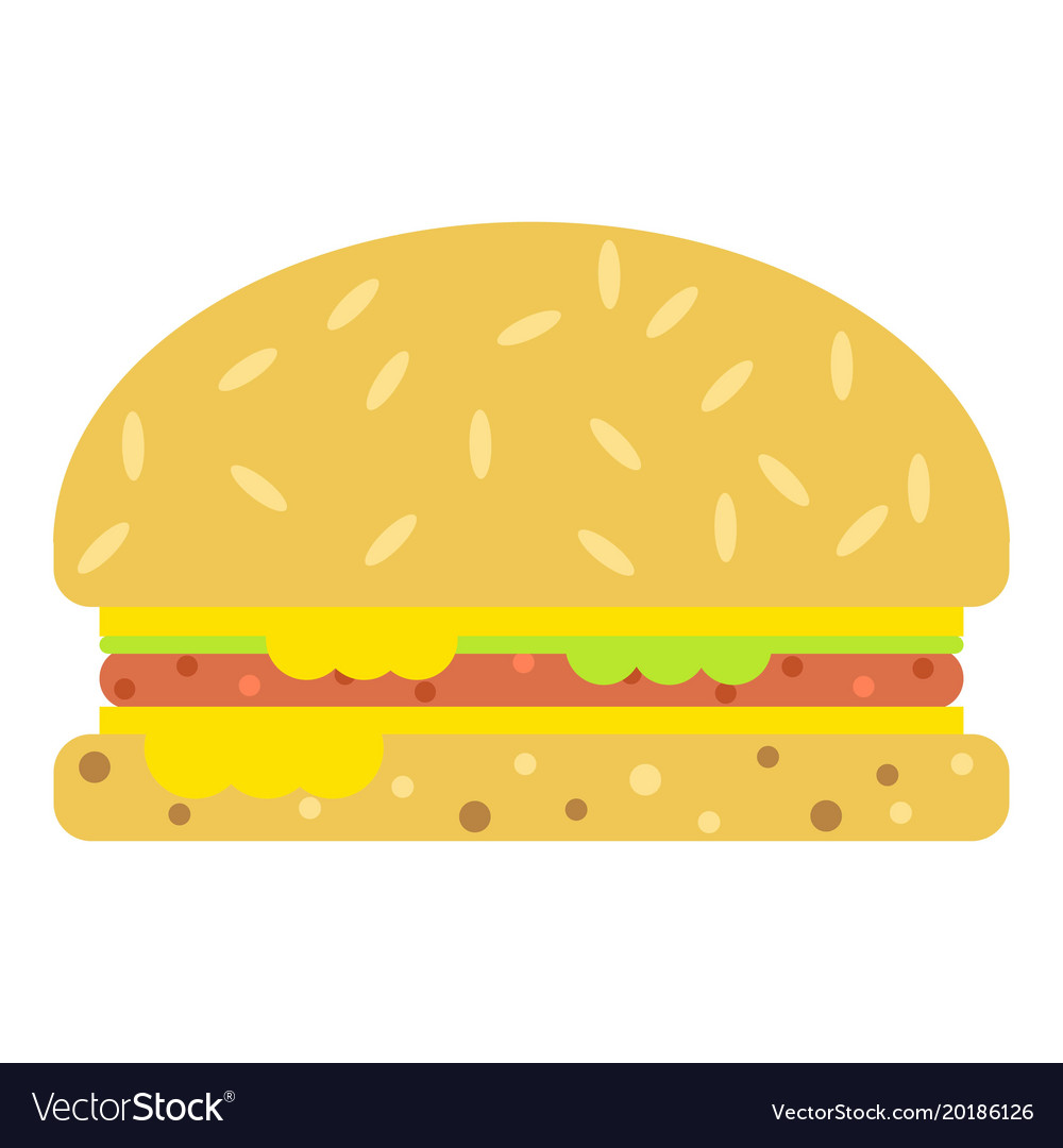 Burger icon flat style