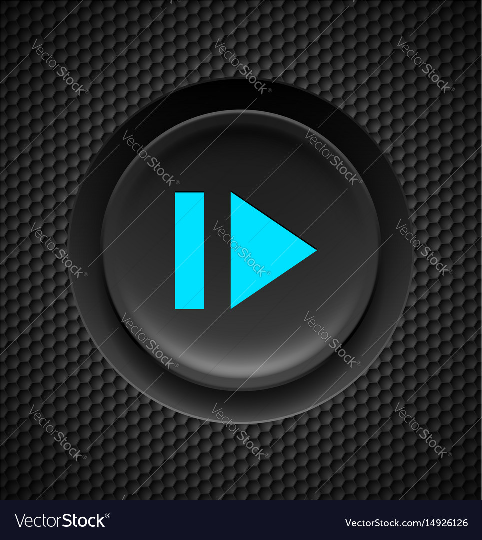 Fast Forward Button on Carbon Background