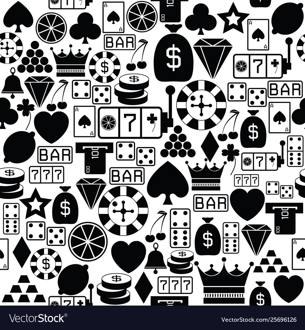 Gamble seamless pattern background icon