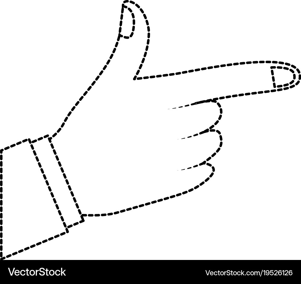 Hand indicating or showing direction pointing a Vector Image