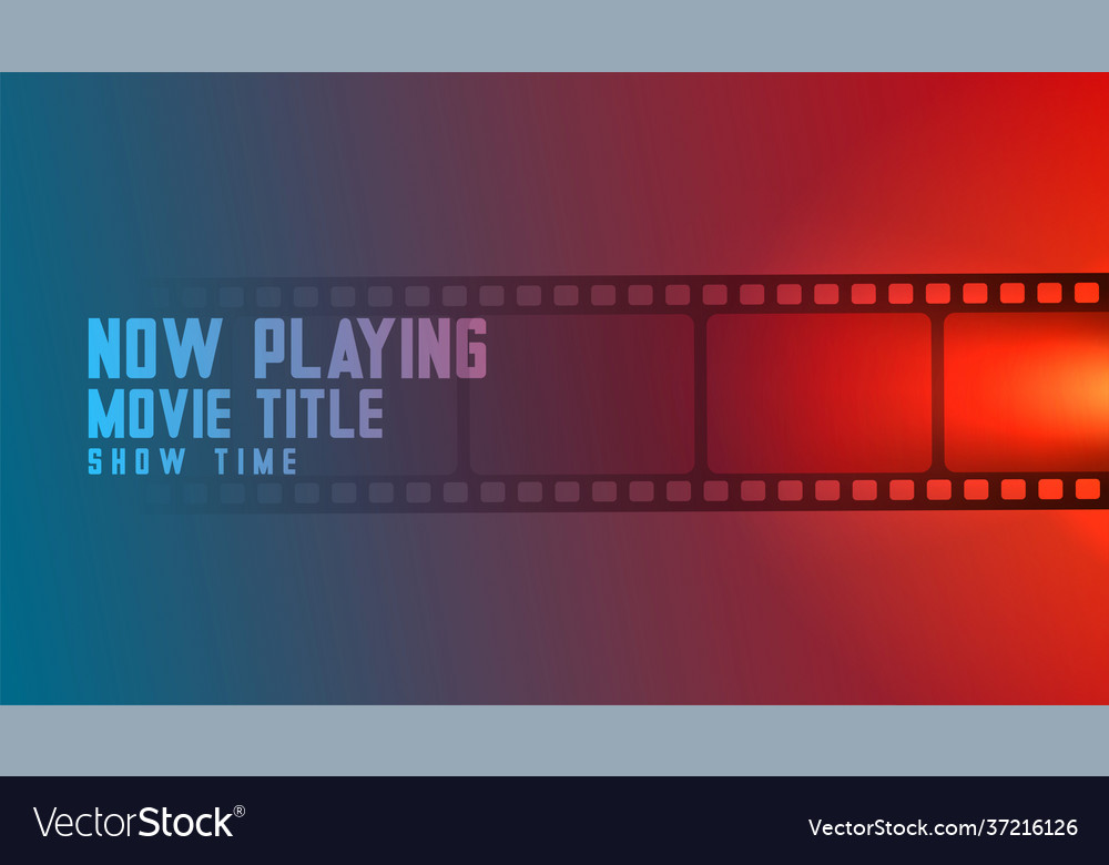 Now playing movie film strip background