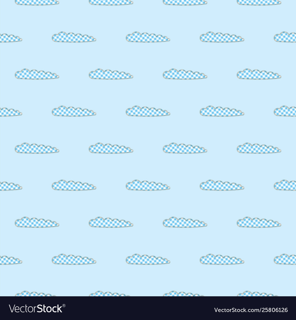 Patchwork cloud seamless pattern