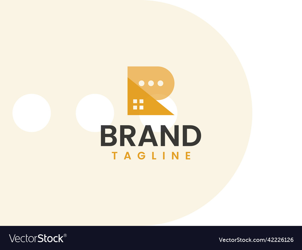 Real estate chat logo template letter r and house