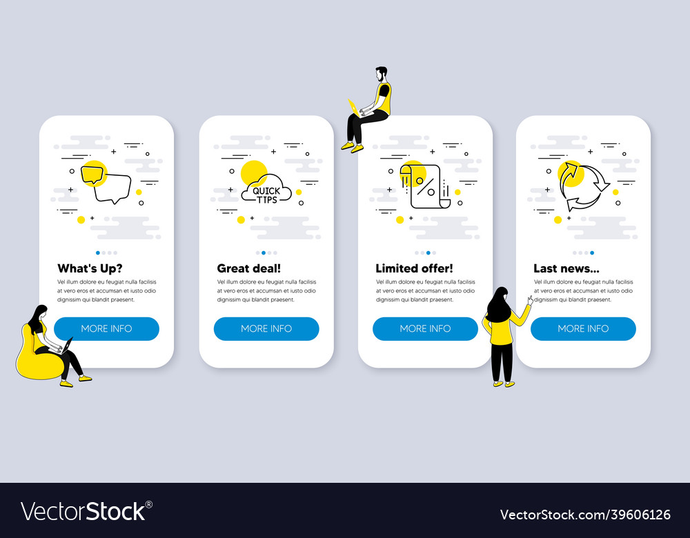 Set of technology icons related to speech