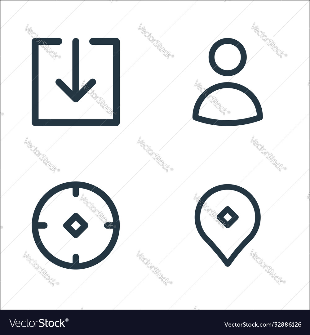 User interface line icons linear set quality Vector Image User interface line icons linear set quality