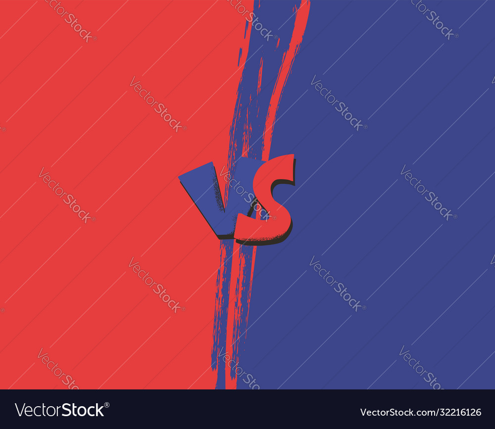 Vs template versus blank color design Royalty Free Vector