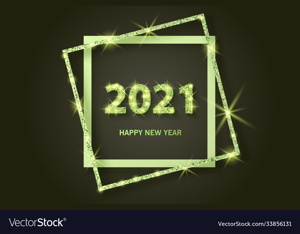 2021 happy new year greeting banner Royalty Free Vector