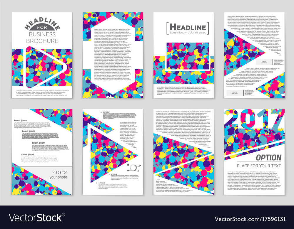 Abstract layout background set for art