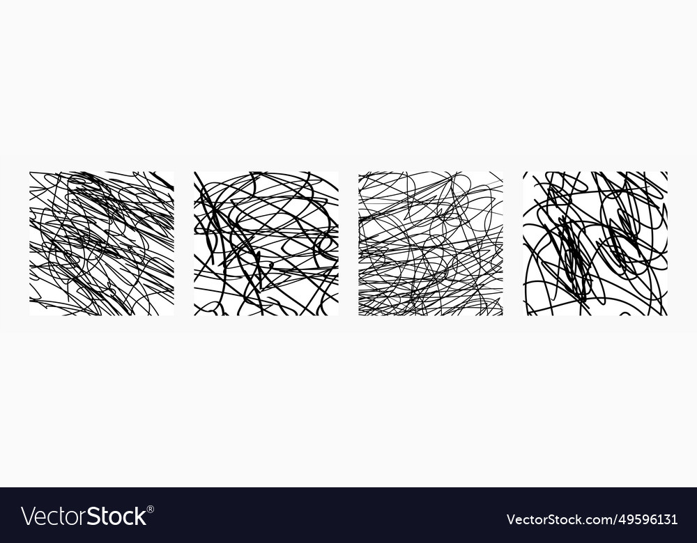 Abstract line background set vector image Abstract line background set