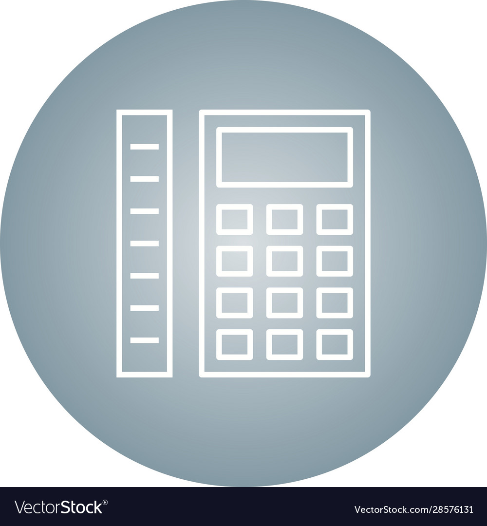 Beautiful measurement calculation line icon