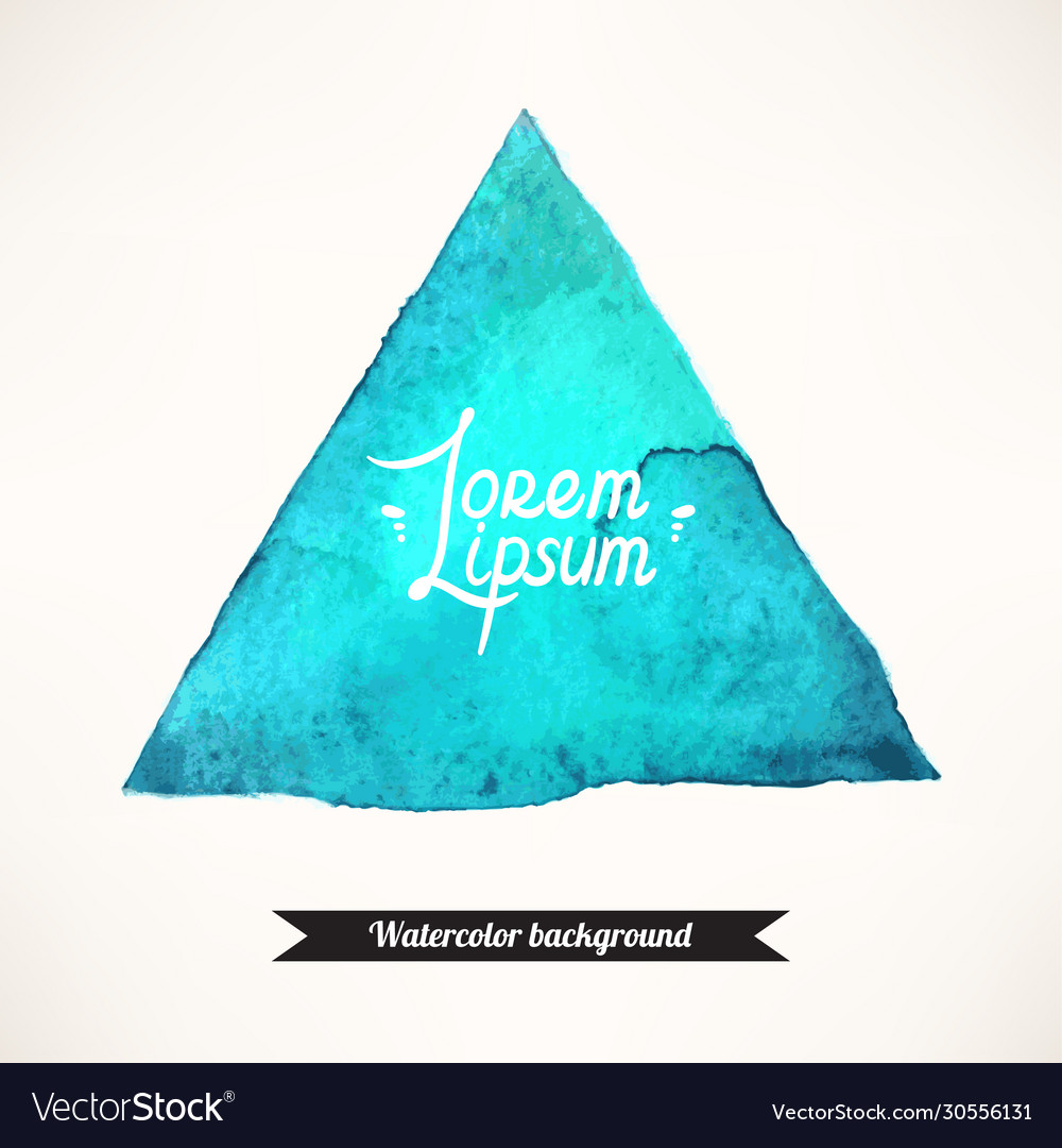 Blue watercolor triangle background