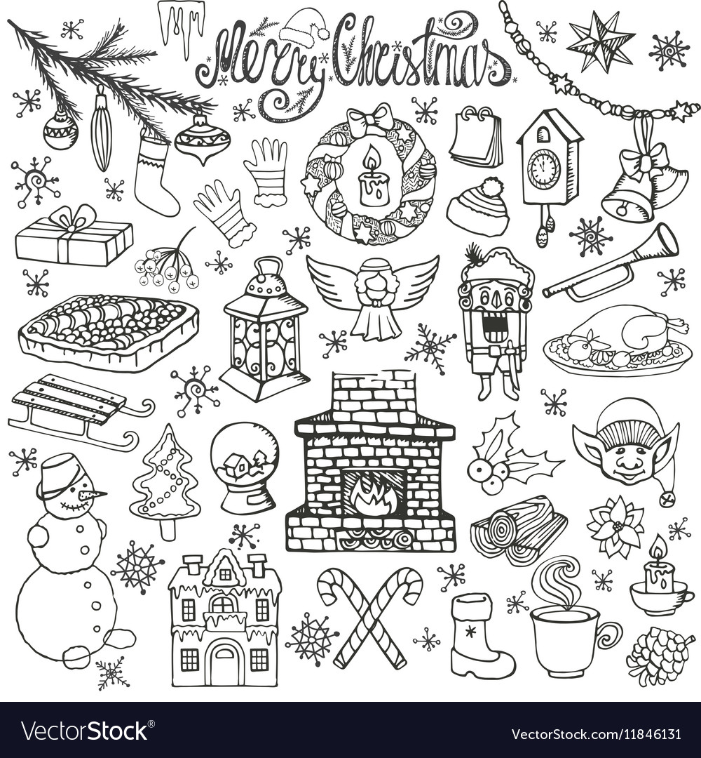 Christmas Doodle Icons & Symbols
