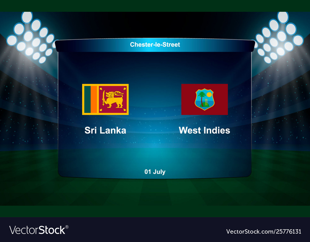 Cricket scoreboard broadcast graphic template Vector Image