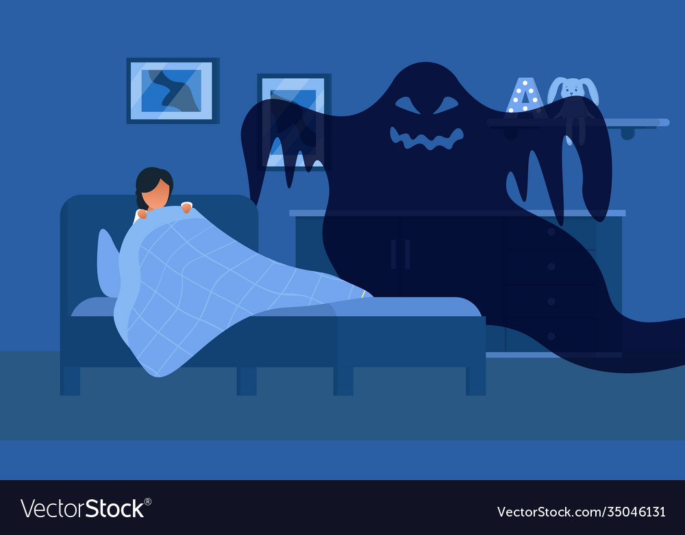 Fear darkness Royalty Free Vector Image - VectorStock